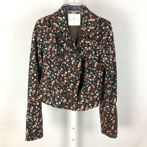 Anthropologie Hei Hei Tinsley floral moto jacket